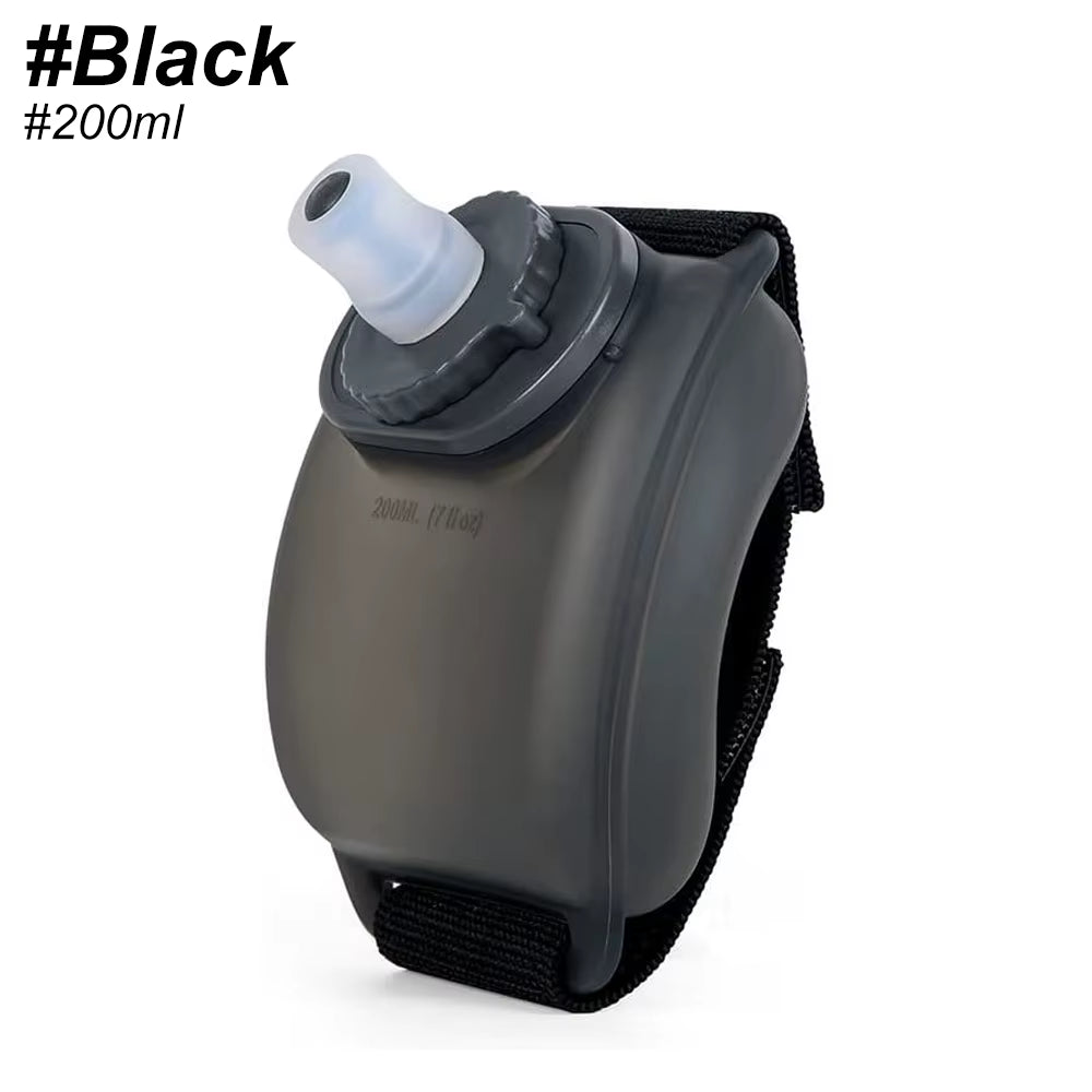 Silicone Wrist-Mounted Water Bottle for Hands-Free Hydration During Sports and Outdoor Activities