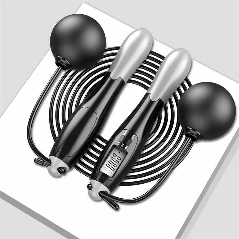 Intelligent Cordless Jump Rope with Negative Weight Ball and Steel Wire for Adult Training and Fitness Equipment