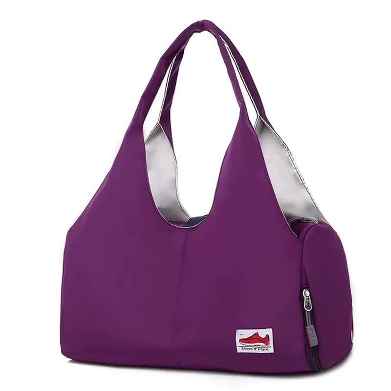 Women'S Bag Nylon Yoga Mat Carry Shoulder Handbag Ladies Academy Female Travel Bolsas Duffle Shoe Bags for Gym Sports Fitness