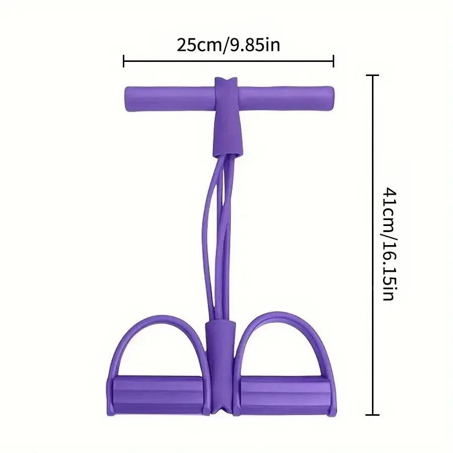 1Pc6-Tube Elastic Yoga Pedal Pull Resistance Band, Suitable for Abdominal/Waist/Arm/Leg Stretching Slimming Training