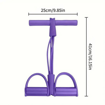 1Pc6-Tube Elastic Yoga Pedal Pull Resistance Band, Suitable for Abdominal/Waist/Arm/Leg Stretching Slimming Training
