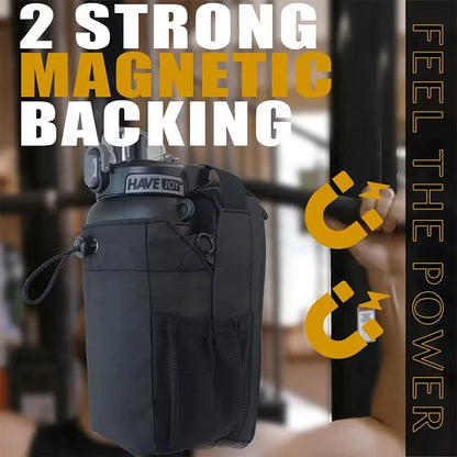 Large Capacity Magnetic Gym Bag with Phone Pocket and Water Bottle Pouch - Portable Gym Accessories Organizer