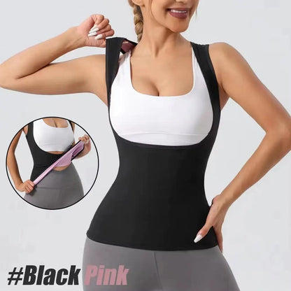 1Pcs Sweat Vest for Women Weight Loss Sweat Workout Tank Top Slimming Sauna Shirt, Heat Trapping Sweat Compression Vest
