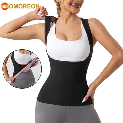 1Pcs Sweat Vest for Women Weight Loss Sweat Workout Tank Top Slimming Sauna Shirt, Heat Trapping Sweat Compression Vest