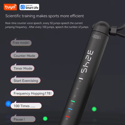 Tuya Smart Jump Rope with App Data Analysis - Ideal for Home Gym, Crossfit, and Exercise Tracking for Men and Women