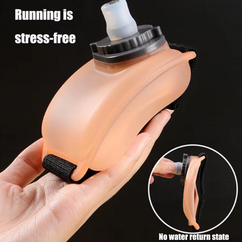 Silicone Wrist-Mounted Water Bottle for Hands-Free Hydration During Sports and Outdoor Activities