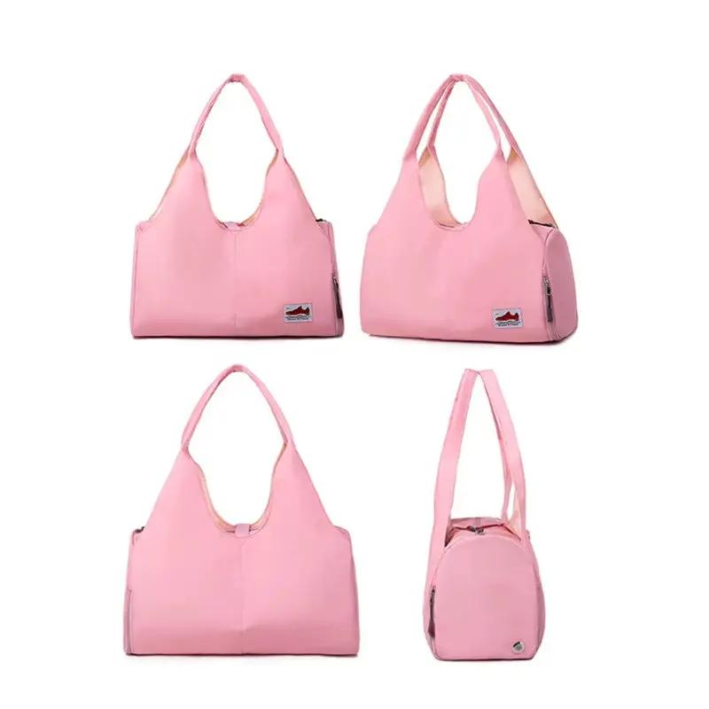 Women'S Bag Nylon Yoga Mat Carry Shoulder Handbag Ladies Academy Female Travel Bolsas Duffle Shoe Bags for Gym Sports Fitness