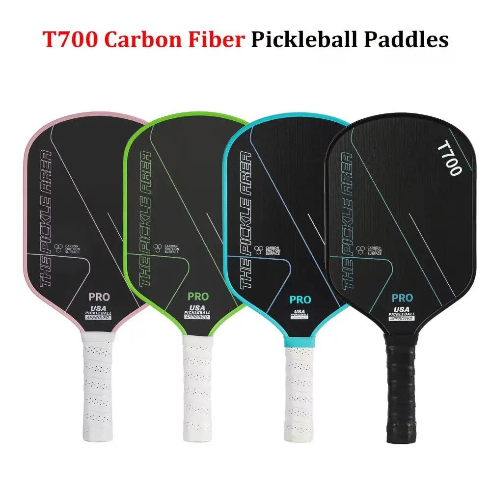 T700 Pickleball Paddle Carbon Fiber USAPA Approved Pickle Ball Paddle Lightweight Frosted Surface Professional Game Supplies