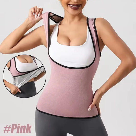 1Pcs Sweat Vest for Women Weight Loss Sweat Workout Tank Top Slimming Sauna Shirt, Heat Trapping Sweat Compression Vest
