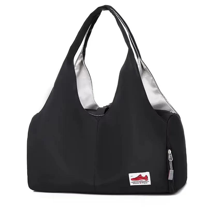 Women'S Bag Nylon Yoga Mat Carry Shoulder Handbag Ladies Academy Female Travel Bolsas Duffle Shoe Bags for Gym Sports Fitness