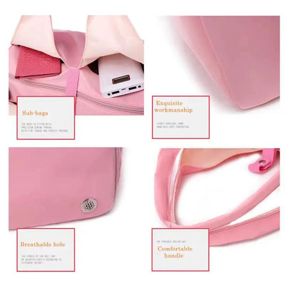 Women'S Bag Nylon Yoga Mat Carry Shoulder Handbag Ladies Academy Female Travel Bolsas Duffle Shoe Bags for Gym Sports Fitness