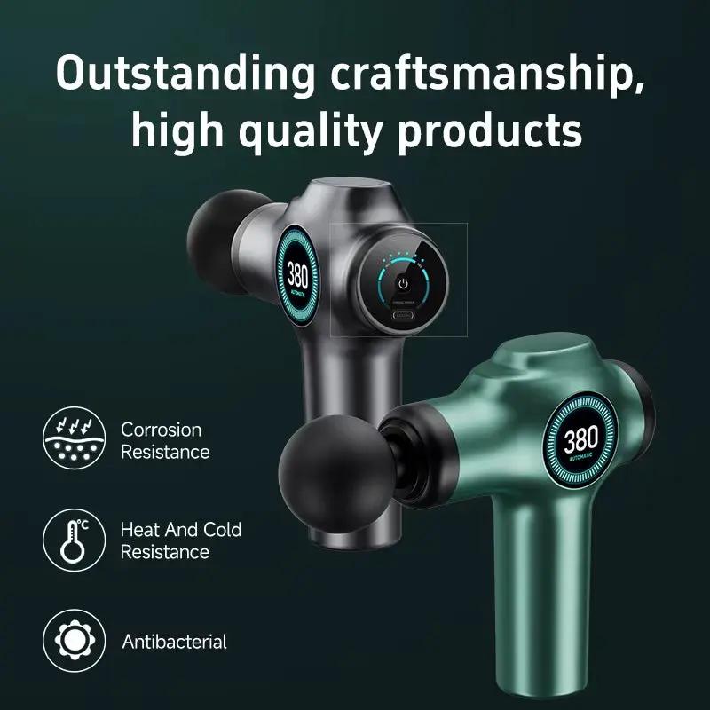 Massage Gun Deep Tissue, Muscle Fascia Gun，Muscle Massage Gun for Pain Relief with 4 Massage Heads & 6 Speeds