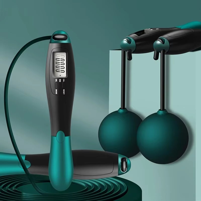 Intelligent Cordless Jump Rope with Negative Weight Ball and Steel Wire for Adult Training and Fitness Equipment