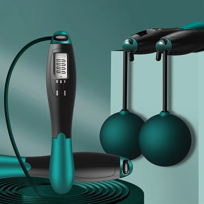 Intelligent Cordless Jump Rope with Negative Weight Ball and Steel Wire for Adult Training and Fitness Equipment