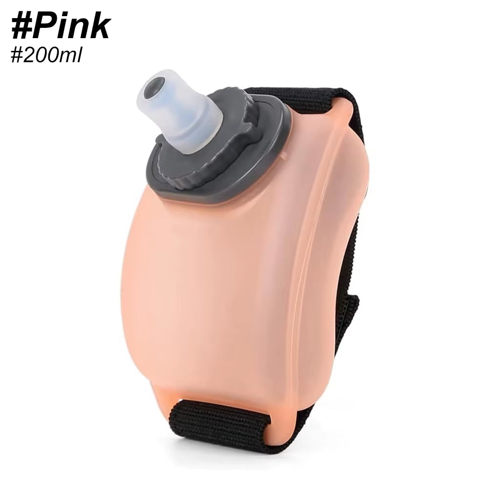Silicone Wrist-Mounted Water Bottle for Hands-Free Hydration During Sports and Outdoor Activities